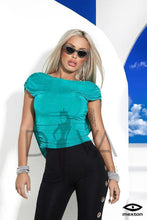 Load image into Gallery viewer, Blusa asimetrica marca Mexton 6399 Verde