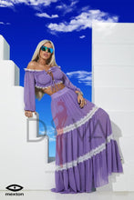 Load image into Gallery viewer, Conjunto de velo con inserción de encaje Mexton 6516 Morado
