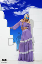 Load image into Gallery viewer, Conjunto de velo con inserción de encaje Mexton 6516 Morado