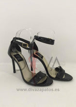 Load image into Gallery viewer, Sandalias Mineli Liana Negras