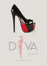 Load image into Gallery viewer, Tacones Geno Del Tu Negro/Leopardo