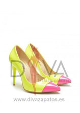 Load image into Gallery viewer, Tacones Kolor Amarillo Neon