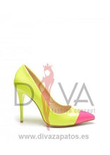 Load image into Gallery viewer, Tacones Kolor Amarillo Neon