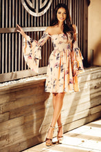 Load image into Gallery viewer, Vestido corto de velo con estampado floral Atmosphere RN1863