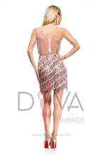 Load image into Gallery viewer, Vestido flecos rosas BBY R0109