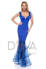 Load image into Gallery viewer, Vestido largo azul marca BBY RL032