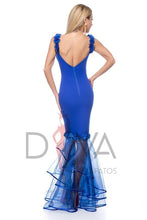 Load image into Gallery viewer, Vestido largo azul marca BBY RL032