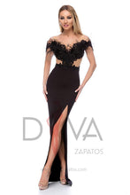 Load image into Gallery viewer, Vestido largo negro marca BBY RL031
